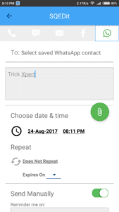 SQEDit Whatsapp Scheduling App
