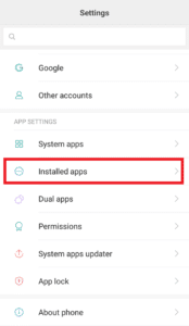 Installed Apps