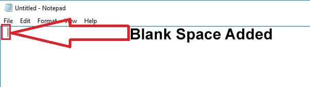 Notepad Blank Space Trick