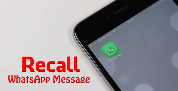 Recall WhatsApp Message