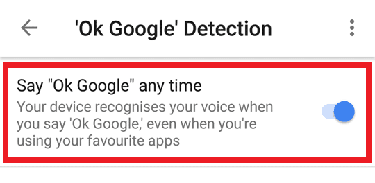 Turn Off OK Google