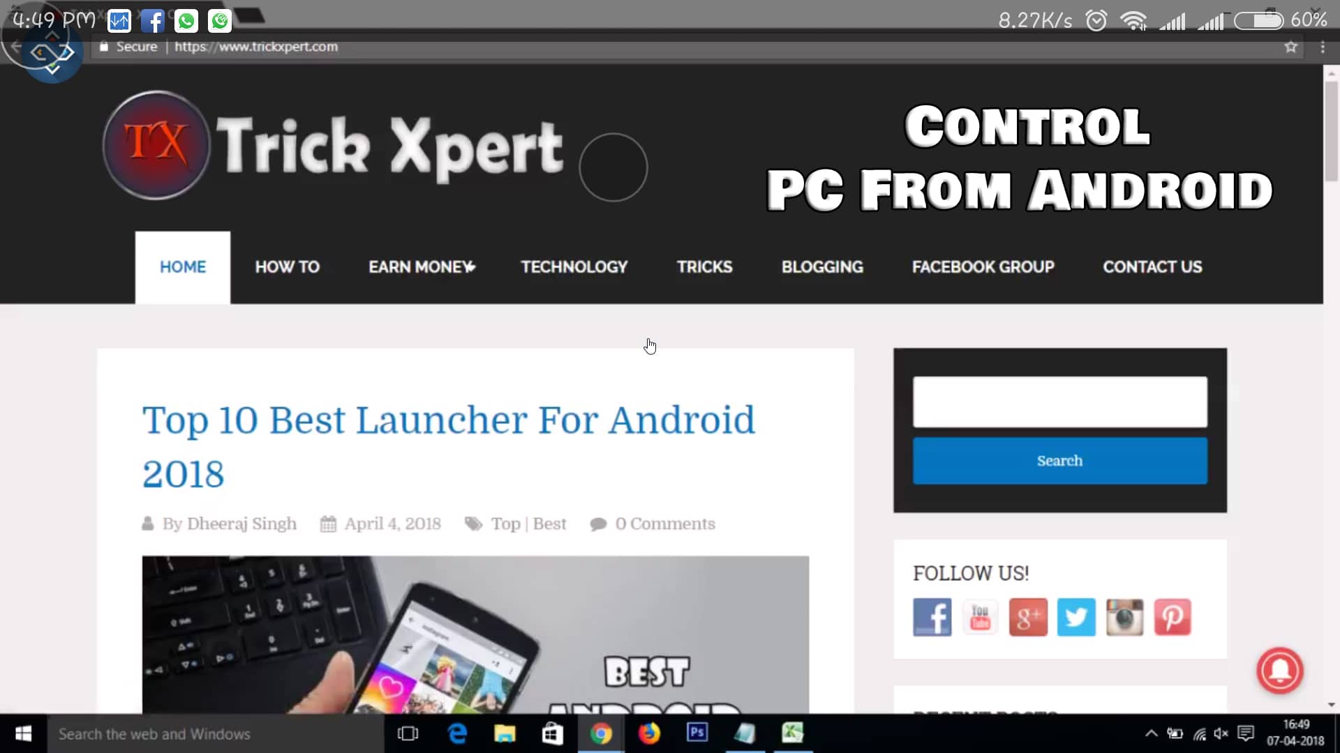 Control PC From Android