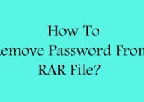 Remove Password From RAR File