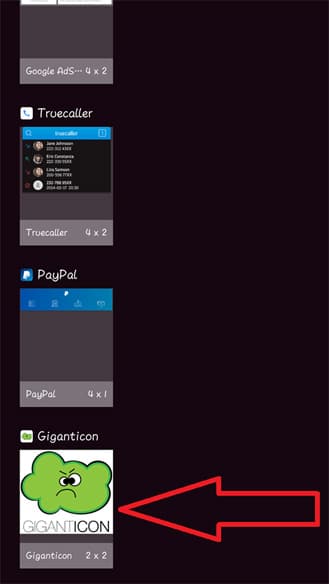 Resize Android App Size Widget