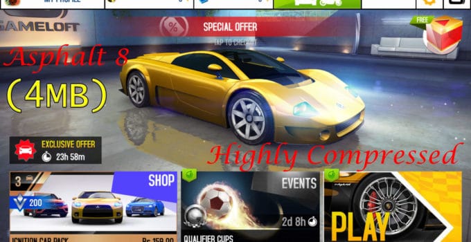 Asphalt 8 Highly Compressed