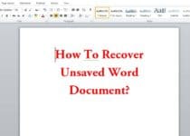 Recover Unsaved Word Document