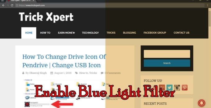 Blue Light Filter Windows 10