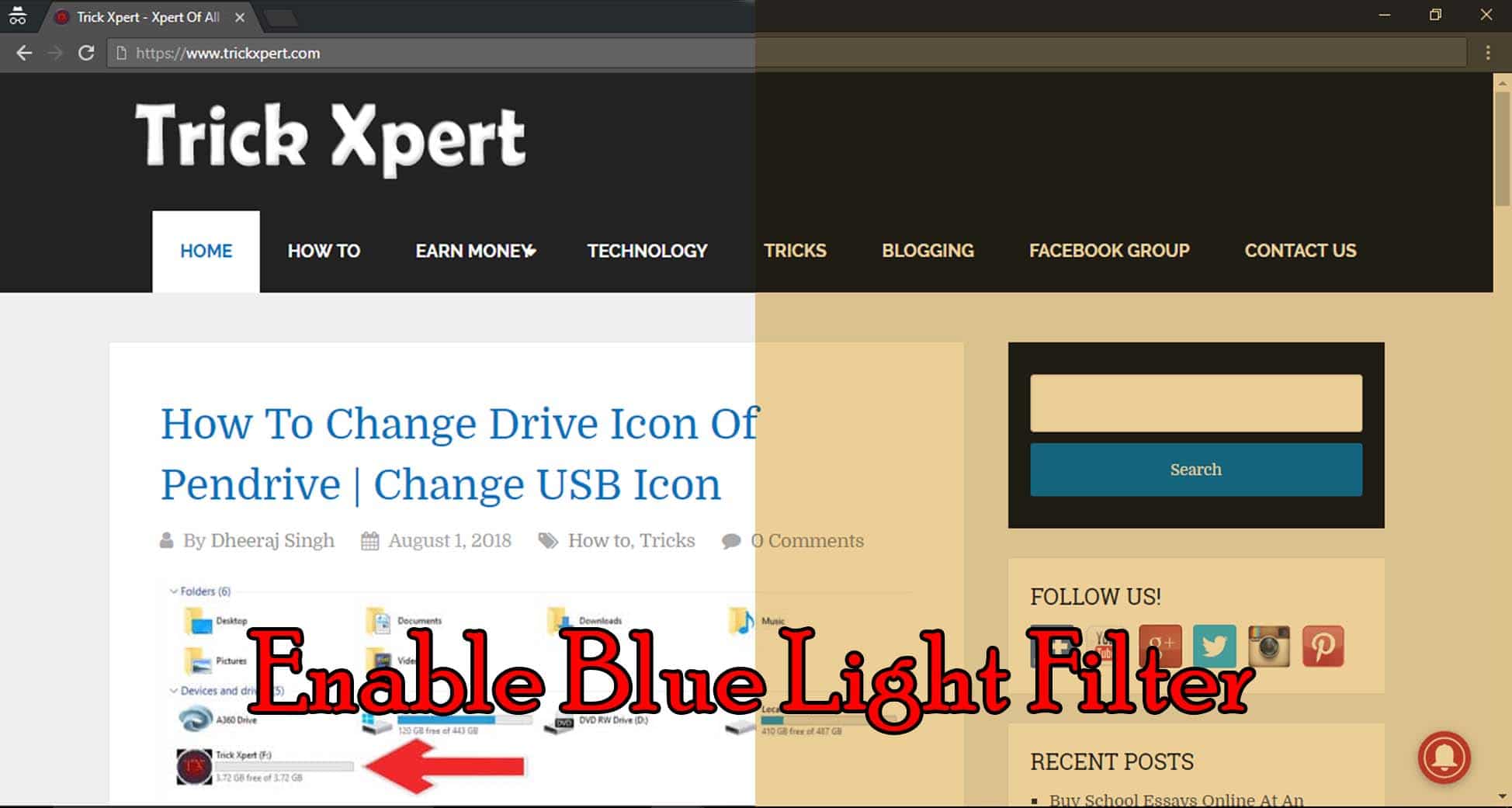 Blue Light Filter Windows 10