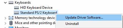 Update Driver Software