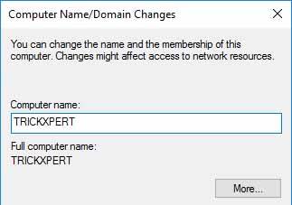 Change Computer Name