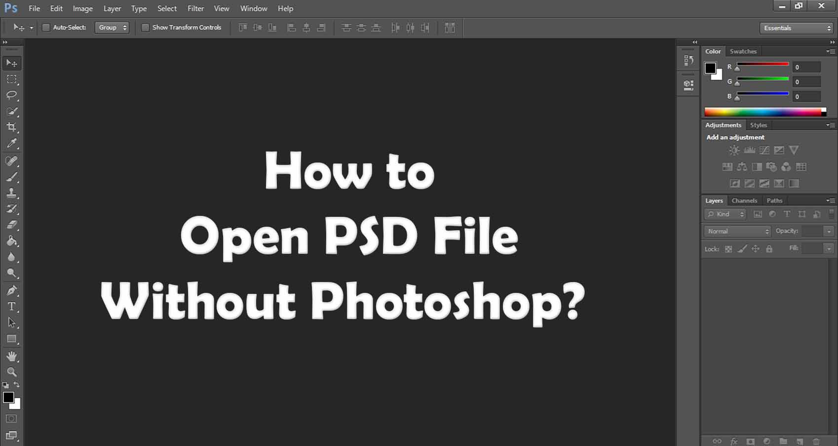 Open PSD File Without Photoshop