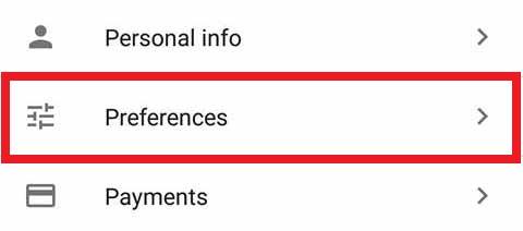 Preferences