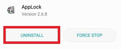 Uninstall App Lock