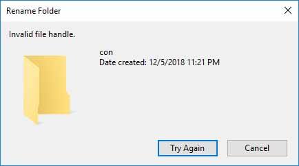 Rename Undeletable Folder