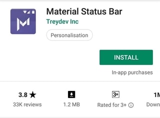 Material Status Bar App