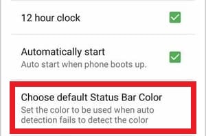 Status Bar Color