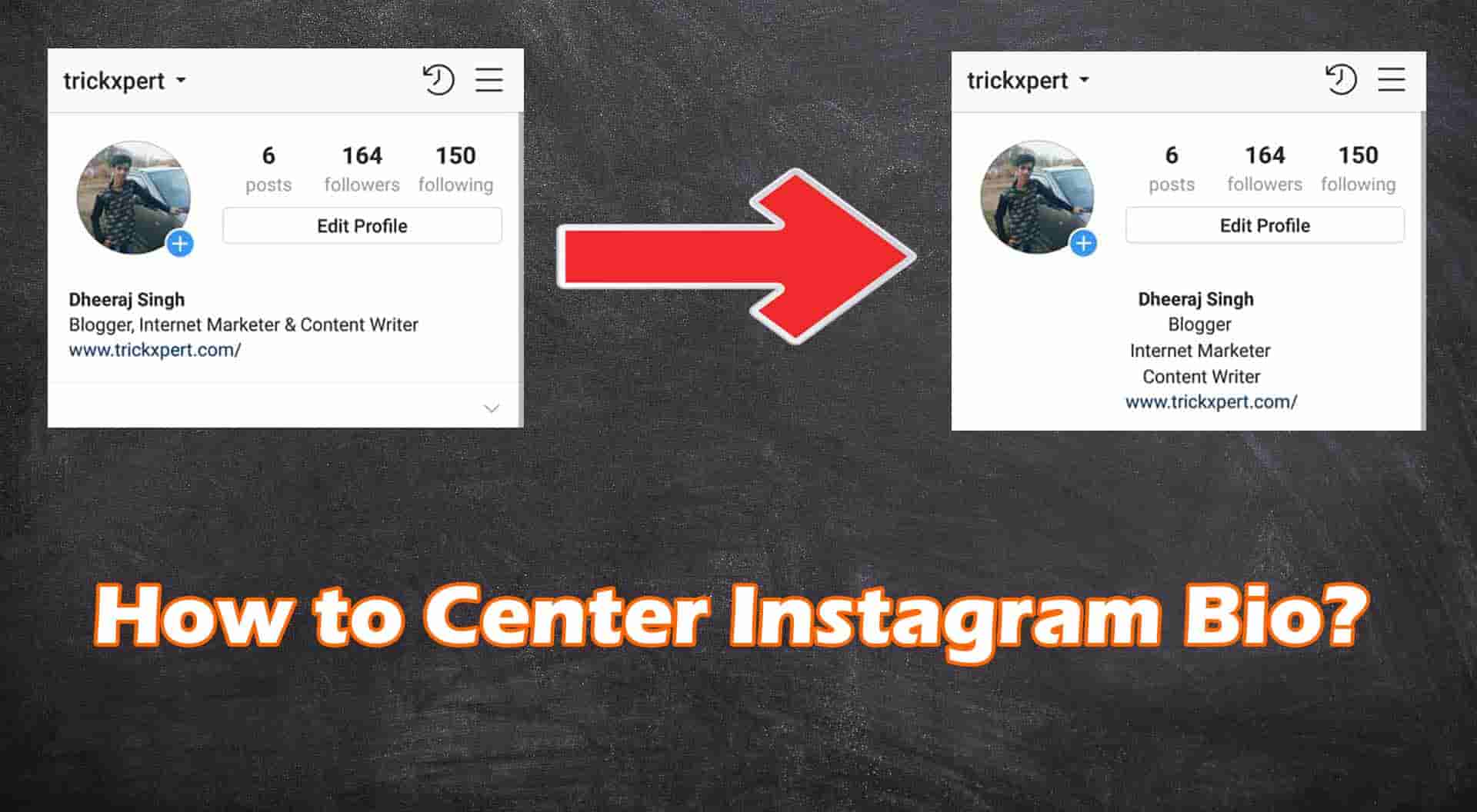How to Center Instagram Bio