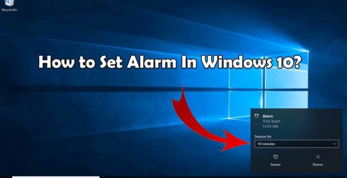 Set Alarm In Windows 10