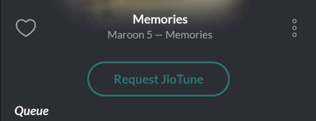 Request JioTune Option